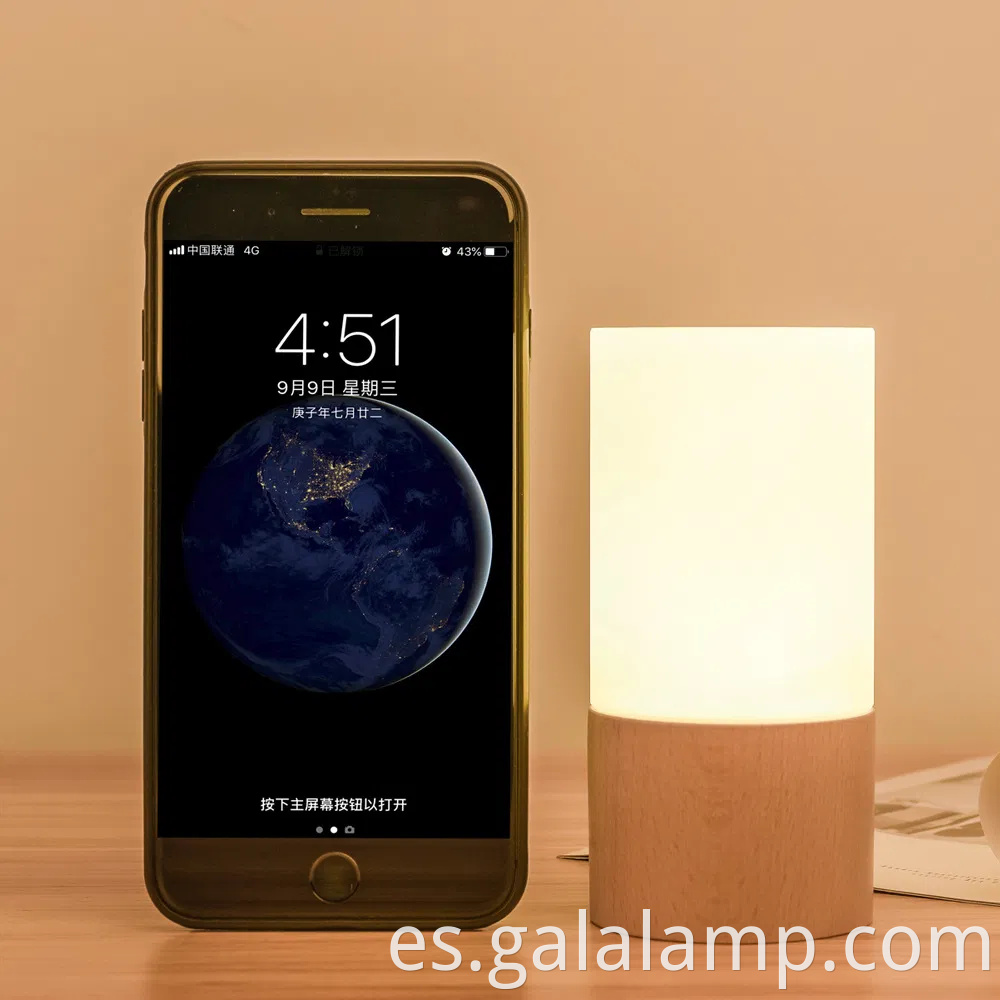 Innovadora luz nocturna de madera maciza para decoración del hogar